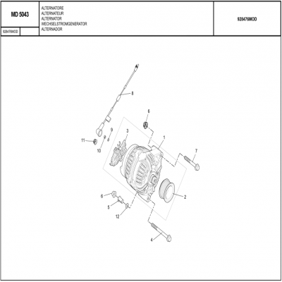 MANITOU MHT-X 790曼尼通礦用叉車(chē) 約翰迪爾4045HMC85發(fā)動(dòng)機(jī)-交流發(fā)電機(jī)